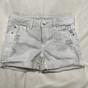 American Eagle white wash shorts
